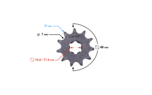 Zębatka zdawcza Moretti 11/428
