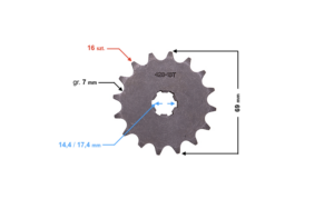 Zębatka zdawcza 16/428