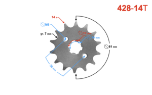 Zębatka zdawcza Moretti 14/428