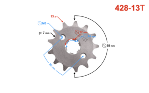 Zębatka zdawcza Moretti 13/428