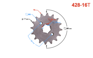 Zębatka zdawcza Moretti 16/428 do TZ125
