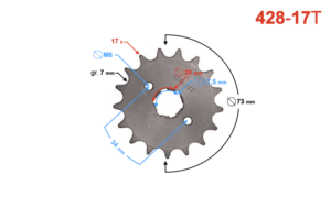 Zębatka zdawcza Moretti 17/428 do TZ125