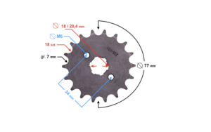 Zębatka zdawcza Moretti 18/428 do TZ125