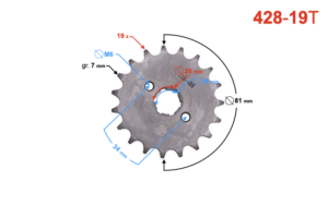 Zębatka zdawcza Moretti 19/428 do TZ125
