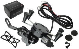Uchwyt motocyklowy na telefon z USB