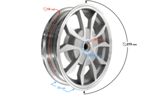 Felga tylna do skutera Tres