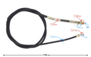 Linka hamulca tylnego do skutera Tres