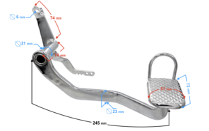 Dźwignia hamulca nożna srebrna Fighter, Sprint 2018