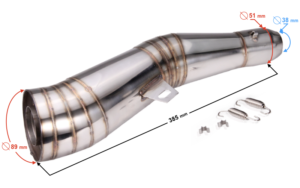 TŁUMIK TUNNINGOWY UNIWERSALNY STAL01 (kolor: stalowy)