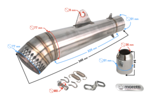 TŁUMIK TUNNINGOWY UNIWERSALNY STAL011 (kolor: tytanowy)