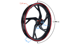 Felga przód 17-1,85 hamulec tarczowy FR 2 czarna