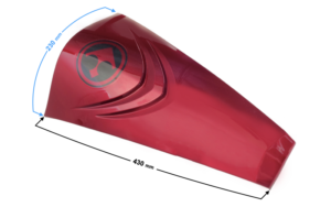 Obudowa przednia dekor skuter Tres czerwona