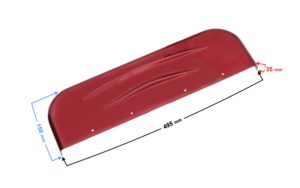 Obudowa kanapy skuter Tres czerowna