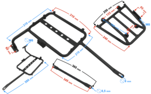 Wsporniki kufrów kpl. Hyper 125