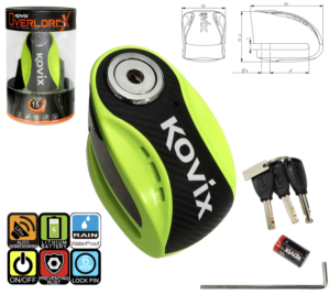 Blokada tarczy hamulcowej KOVIX KNX6 neonowa zielona