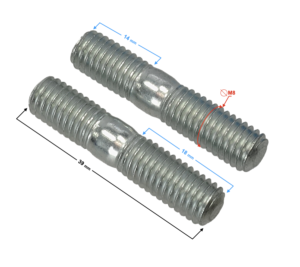 Szpilka wydechu 8x14x6,3 DB250 MZK