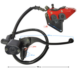 Kompletny zestaw hamulcowy przedni do motoroweru FR 2