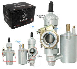 Gaźnik Moretti G20, 125cc 2T, WSK 125