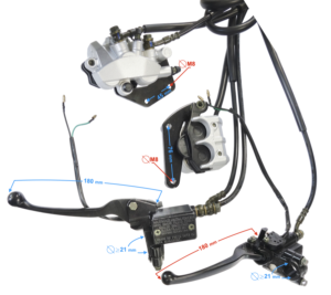 Kompletny zestaw hamulcowy przód i tył Falcon 125 (E5)