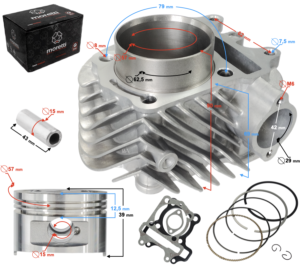 Cylinder do skutera 4T 150cc 1P52QMI
