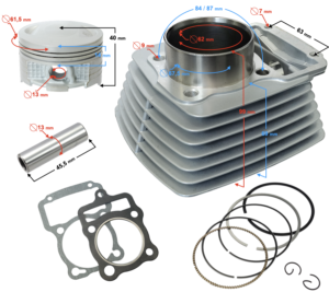 Cylinder Moretti do motocykla 4T CG 150cc 162FMI sw.13 mm