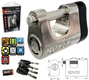 Kłódka Kovix  KBL-12 metaliczny