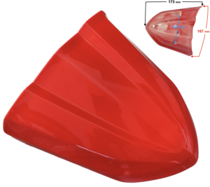 Obudowa górna reflektora (osłona licznika) czerwona do motoroweru FR 2