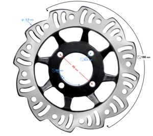 Tarcza hamulca tylego 190mm x 67mm x 50mm Cross 125