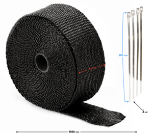 Taśma termiczna na tłumik 5M (czarny)