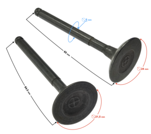 Zawory Falcon 125 wtrysk