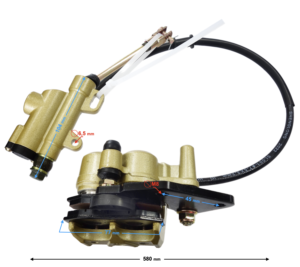 Kompletny zestaw hamulcowy tylni Cross 125