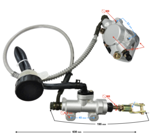 Kompletny zestaw hamulcowy tylni ATV250