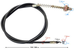 Linka hamulca przedniego do skutera Tres